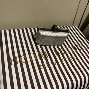 Henri Bendel Gray/Silver Clutch